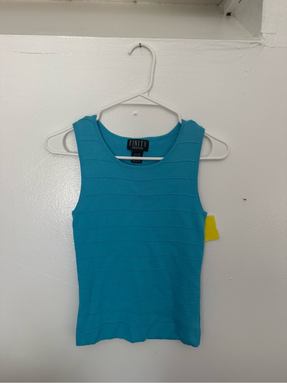 Finity Turquoise Ribbed Tank Top